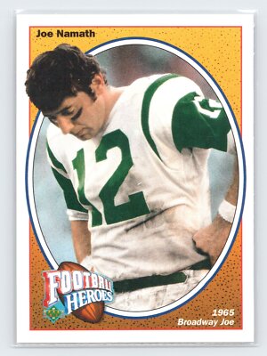 1991 Upper Deck #11 Joe Namath Football Heroes: Joe Namath