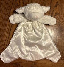 Baby Gund Winky White Lamb Lovey Huggybuddy Satin Swirl Fur Security Blanket