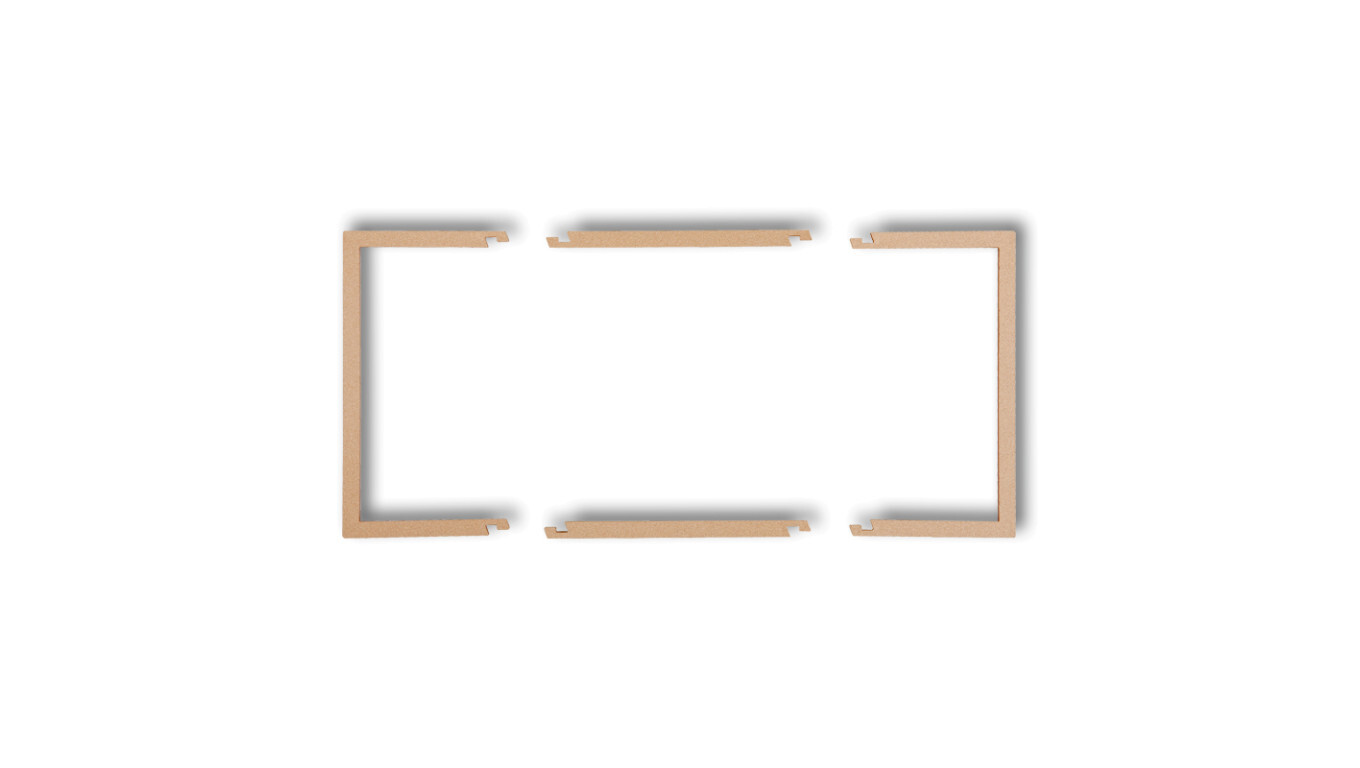 Double infill frame from the DECO series, gold metallic 8DRW-2 /T2UK