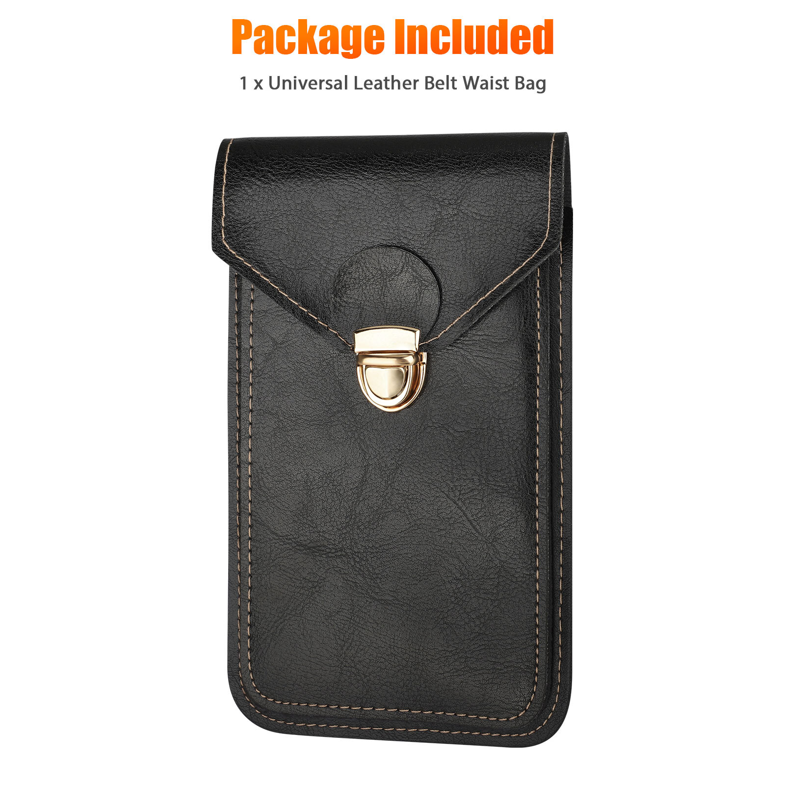 Men Cell Phone Waist Bag Belt Holster Loop Pack Case Leather Pouch Wallet Cover