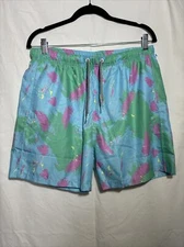 Boardies Mens Paint Smear Board Shorts Swim Trunks Sz XL Elastic Waist EUC G7