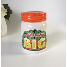 About Face Designs Wanderlust "Dream Big" Ceramic Bank 4.75" NIB