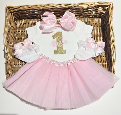 Baby Mädchen 1. Geburtstag Alter 1,2,3, jede Figur personalisiert Tutu Set + Socken
