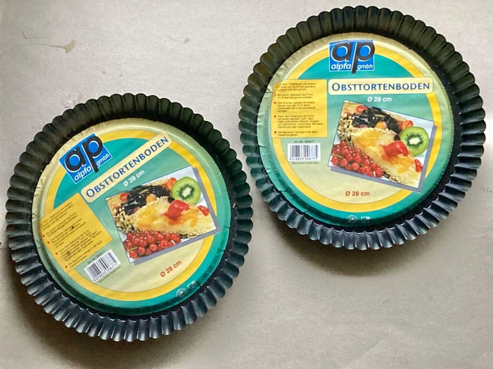 2 Stück ap  Obsttortenboden Form 28 cm, schwarz, neu - Bild 1 von 3