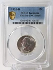 1935-D 25C PCGS UNC-DETAILS/CLEANED