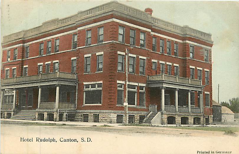 South Dakota, SD, Canton, Canton, Hotel Rudolph 1908 Postcard eBay