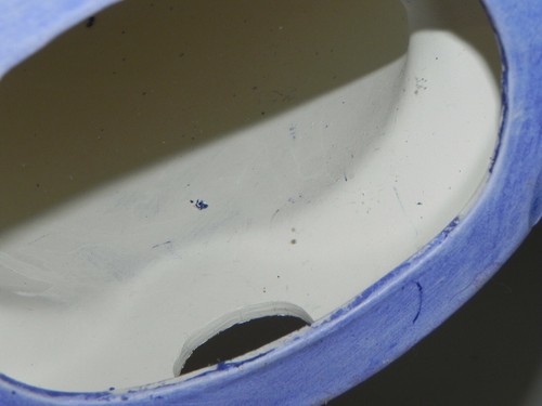 Corno natalizio in ceramica con Babbo Natale, slitta, città, dipinto bianco poi macchiato blu - Foto 10 di 12