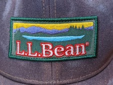 L.L. Bean Trucker Hat Patch Katahdin Logo Distressed Burnt Orange Snapback Cap