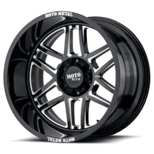 MOTO METAL MO992 Folsom 20X10 8X165.1 Offset -18 Gloss Black Milled (Qty of 1)