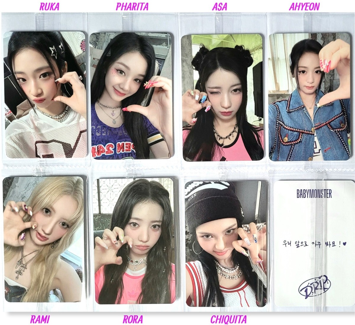 BABYMONSTER DRIP OFFICIAL -PHOTOCARD -STICKER -KTOWN -WEVERSE -YG
