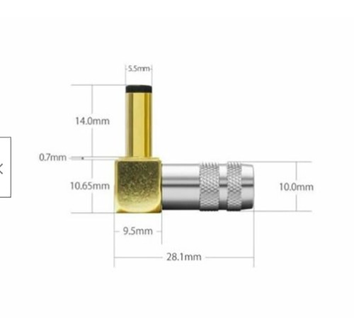 DC-2.1G 2.5G Enchapado en Oro Conector Enchufe de CC Para Cable de CC de Audio Hifi - Imagen 6 de 9