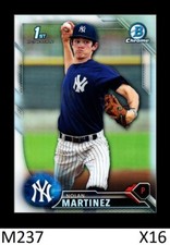 1-2016 BOWMAN CHROME DRAFT REFRACTOR NOLAN MARTINEZ YANKEES QTY