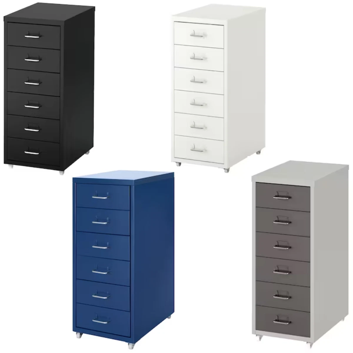 NEW IKEA HELMER 6 Drawer Home Office Filing Drawer metal unit
