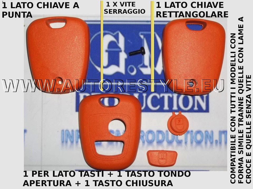 Cubierta Naranja Para Llave De Control Remoto 2 Botón Toyota Aygo - Imagen 1 de 1