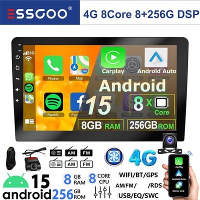 9'' 2 DIN Autoradio 8+256G Android 15 Carplay GPS NAVI USB WiFi RDS Bluetooth DVR