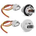 2PCS Front Turn Signal Light Socket W/Pigtail 2PCS Socket W/ Harness Plug