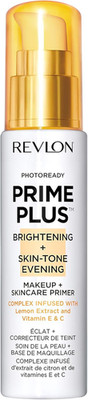 Revlon Prime plus Makeup & Skincare Primer Gesicht, Aufhellend + Skin-Tone Evening