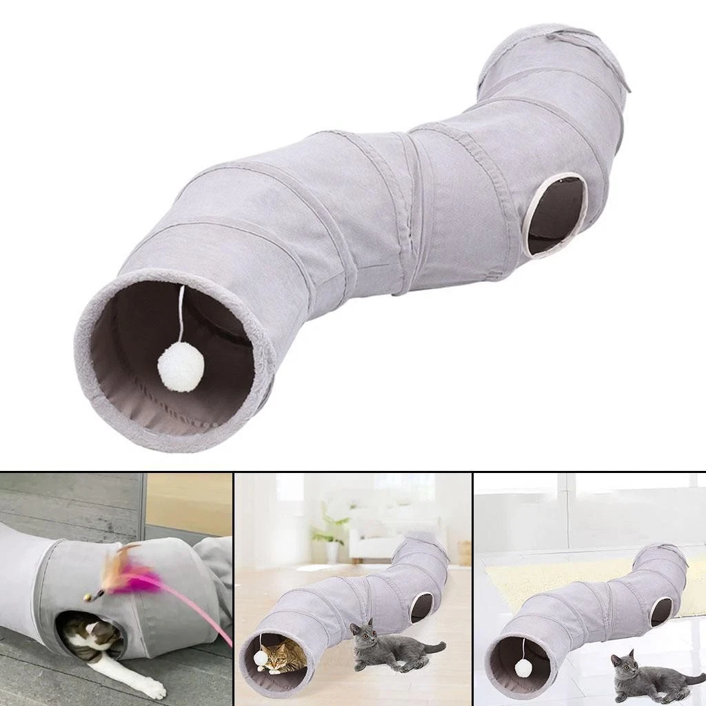 Interactive Toy Foldable Tunnel Tube for Cats for Puppy,