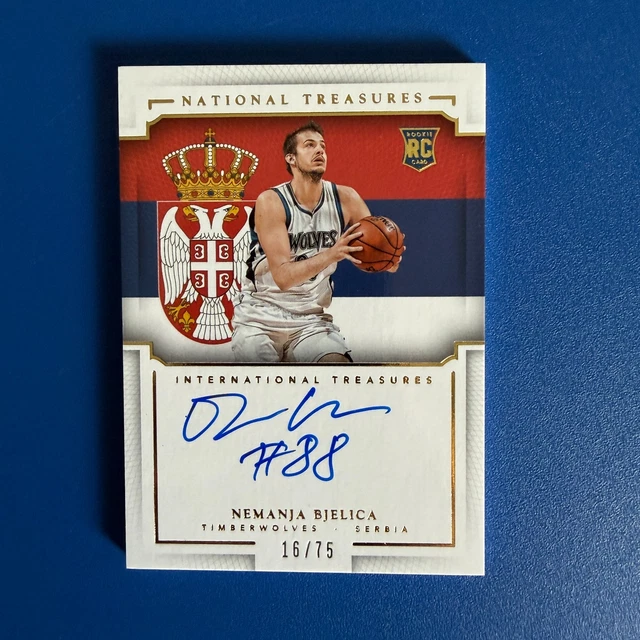 015-16 PANINI NATIONAL TREASURES | AUTO /75  | NEMANJA BJELICA | IT-NBJ