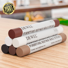 Wood Filler Sticks, 6 Colors Wood Crayons for Scratches, Wood Floor Repair Wax F