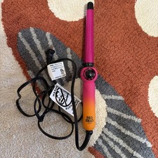 Bed Head Curling Iron Wand Clamp Free Ombr  Pink Orange Fast Heat Up