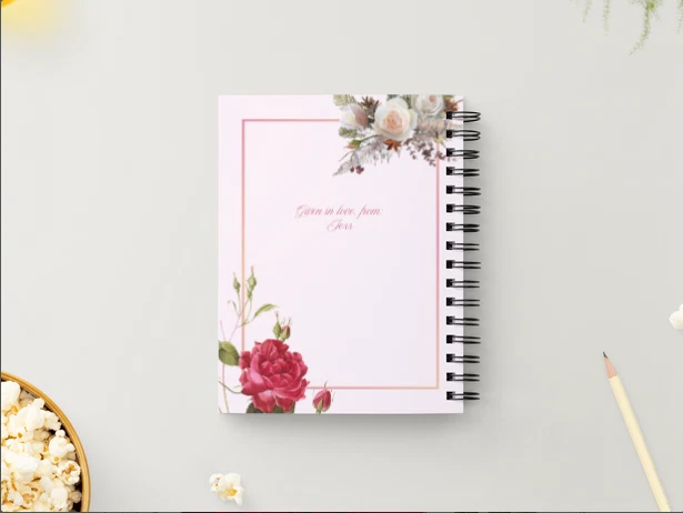 Pink Sweet Aesthetic Flower Journal/Notebook PERSONALIZE Feminine 6.4 x 8.25in - Image 3 of 4