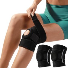 Knee Brace for Women Men with Side Stabilizers, 2 Pack Knee Braces