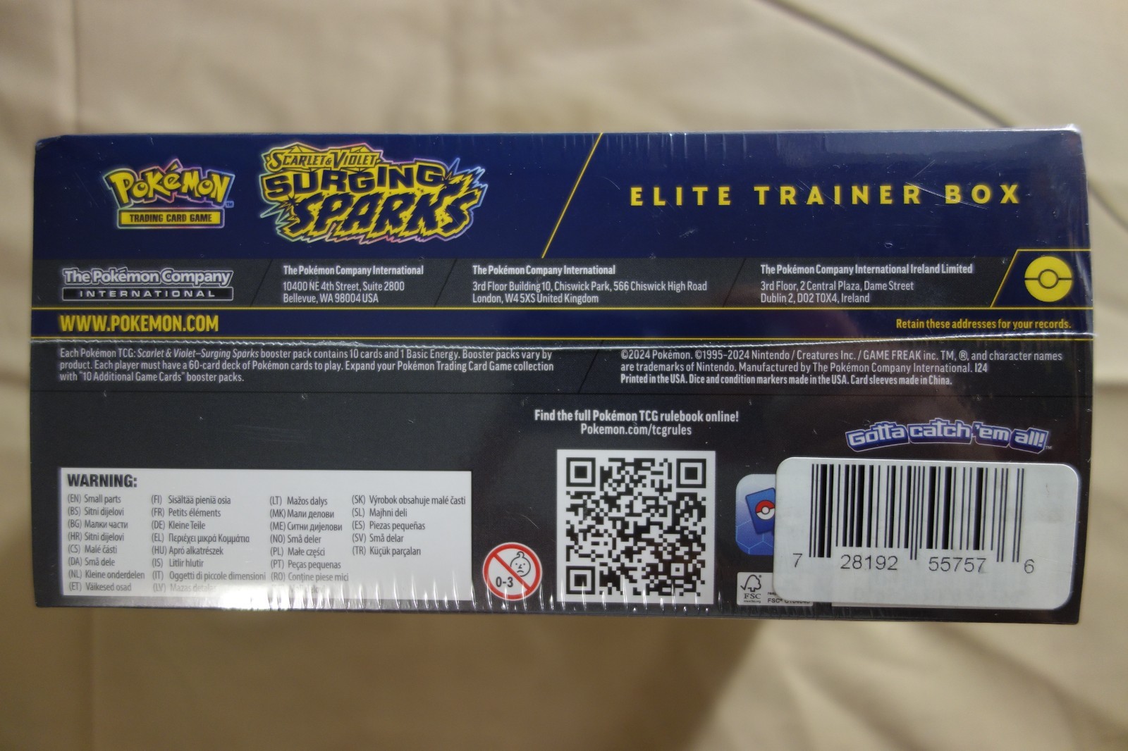 Pokémon TCG Scarlet & Violet: Surging Sparks Elite Trainer Box 191-85952