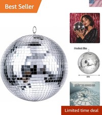 Stylish Silver 8-Inch Mirror Disco Ball - Ideal for KTV, Clubs, and Home Discos