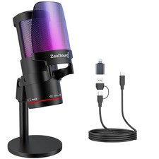 Noise Cancelling USB Microphone for PC Mac iPhone Android Podcasting Studio