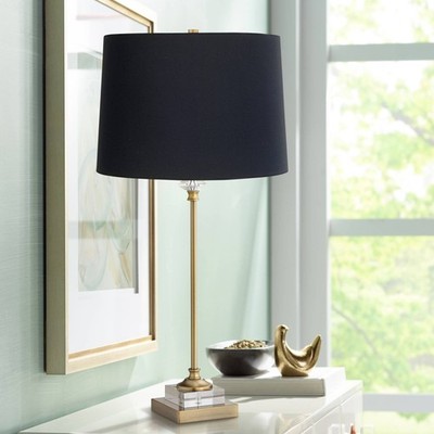Julia Traditional Buffet Table Lamp 29 1/2'' Tall Brass Crystal for Living Room