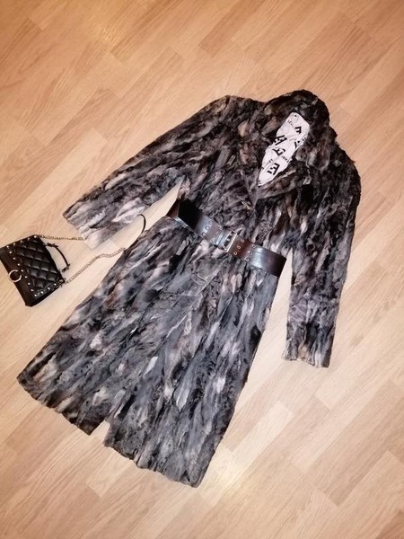 Women Bruuns Bazaar Coat Black Natural Fur 36