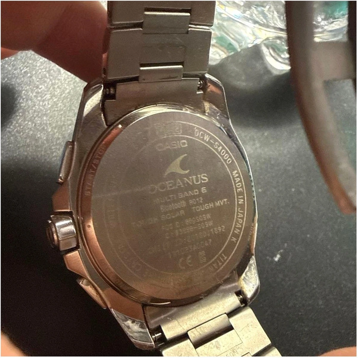 Casio Oceanus Manta OCW-S4000 Titanio Bluetooth Resistente Solar Multi Banda 6 En Caja