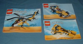 CREATOR, YELLOW RACERS SET 31023 (3 IN 1) - LEGO - 2014 - USED W/ MANUALS