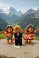 Steiff Mecki  Mucki Hedgehog Dolls w/ Tags  Older German Mecki Included