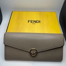 Fendi  Vitello Cruise F is Fendi Continental Envelope Wallet Tortora - Preowned
