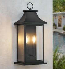 22'' Large Outdoor LED Wall Light Modern Black Porch Front Door Sconce Fixture