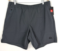 NWT Quicksilver Mens XL DRYFLIGHT Shorts Water Swim Active Drawstring Ebony Gray