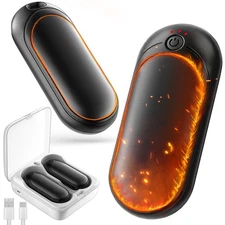 2 Pack 14000mAh Hand Warmers Rechargeable with AI Charging Case, Portable