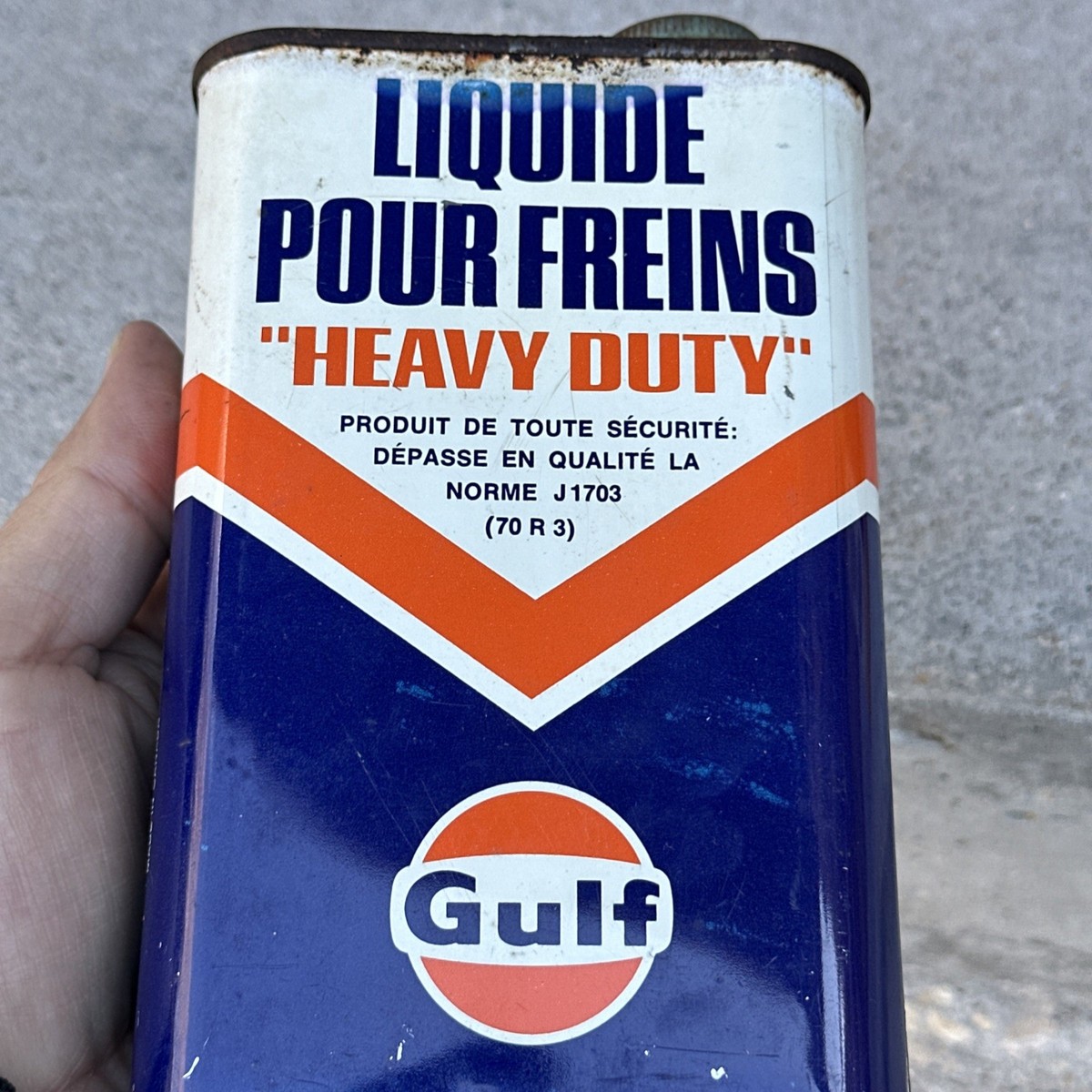 Vintage Gulf Oil Can Brake Fluid Can | eBay