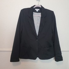 Cotton On Womens Black Single Button Blazer Stretch Jacket Size L 201620