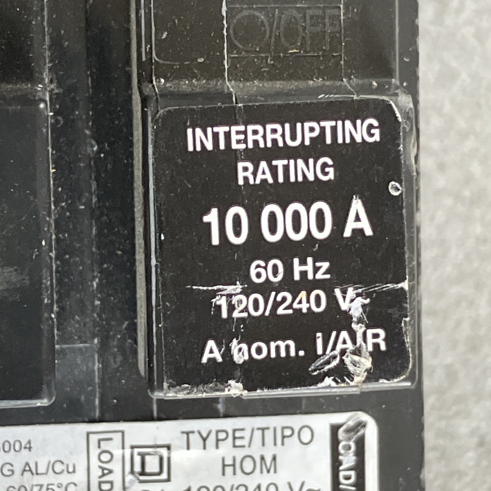 Square D Homeline HOM250GFI 2 Pole 50 Amp Plug In HOM250GFIC GFI Breaker