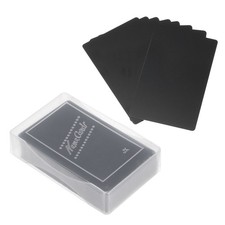 0.21mm Metal Business Cards, 100 Pack Name Card Laser Engraving, Matte Black