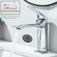 Chrom Waschtischarmatur Badarmatur Wasserhahn Bad Waschbecken Mischbatterie