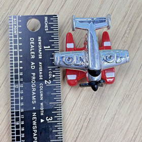 Micro Machines Ocean Flyer LGT Plane Aircraft 1996 Red and Chrome