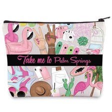 WZMPA Palm Springs Travel Cosmetic Bag Palm Springs Vacation Gifts Take Me To...