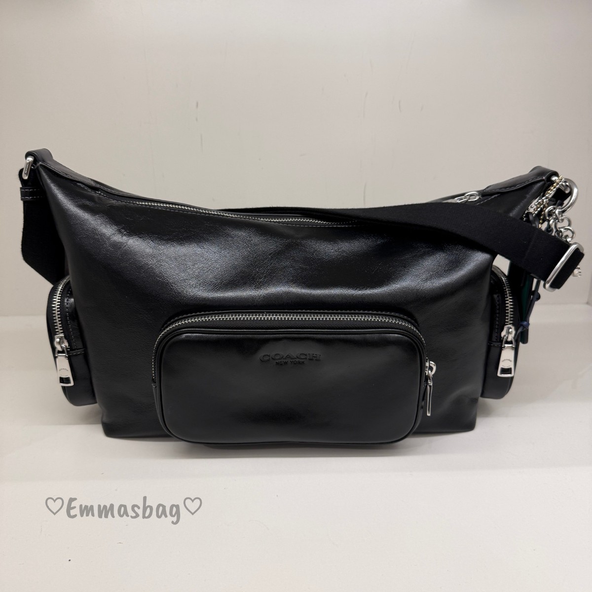NWT Coach Finn Crossbody Bag With Pockets And Charms CDY58 Silver