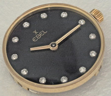 EBEL CAL 66 WRISTWATCH QUARTZ MOVEMENT CRYSTAL DIAMOND DIAL STEM CROWN RUNS SETS