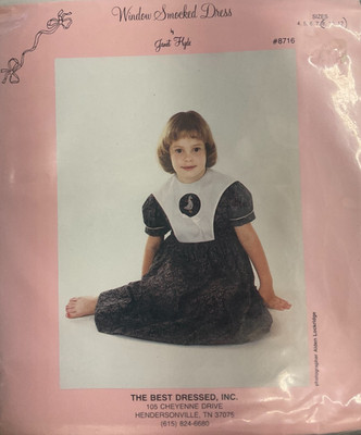 THE BEST DRESSED PATTERN #8716 WIZE 8-10-12 WINDOW SMOCKED DRESS, UNCUT