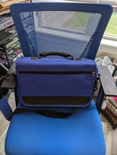 Blue/Black Nylon 15 in Laptop Shoulder/Messenger Bag Padded Adjustable Strap